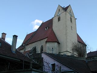 Pfarrkirche in Hollenburg und nach Mouseover: Wetterkreuzkirche